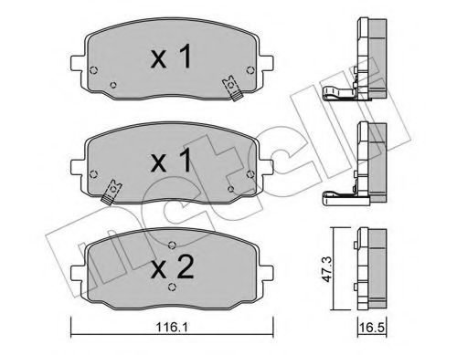 Комплект тормозных колодок, дисковый тормоз JURID арт. 2206290 фото1