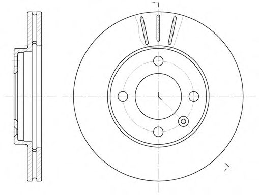 Диск тормозной AUDI 100 (44, 44Q, C3) (08/82-11/90) передн. (пр-во REMSA) TEXTAR арт. 608410 фото1