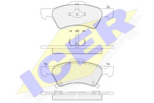 Комплект тормозных колодок, дисковый тормоз DELPHI арт. 181544 фото1