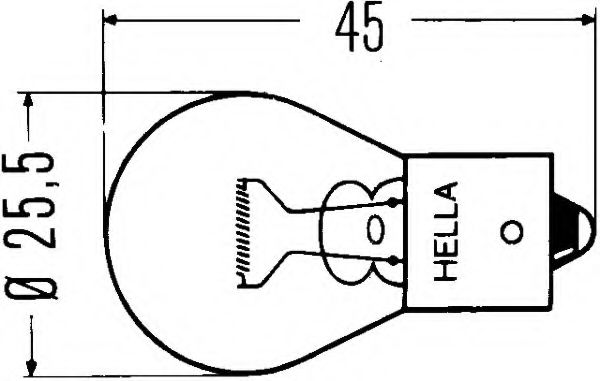 Лампа накаливания, фонарь указателя поворота, Лампа накаливания, фонарь указателя поворота  арт. 8GA006841241 фото1