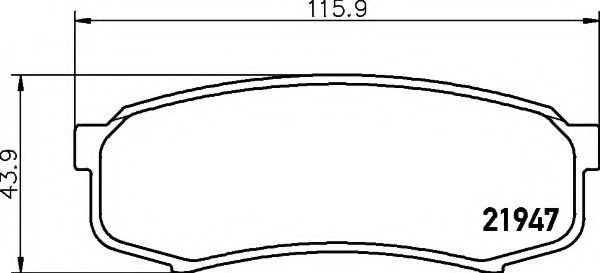 Колодки дискового тормоза TEXTAR арт. 8DB355016831 фото1