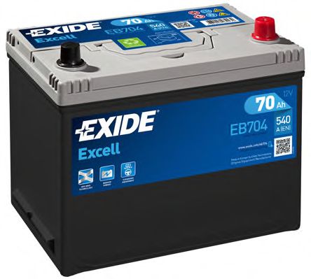 Аккумулятор   70Ah-12v Exide EXCELL(266х172х223),R,EN540 Азия BOSCH арт. EB704 фото1