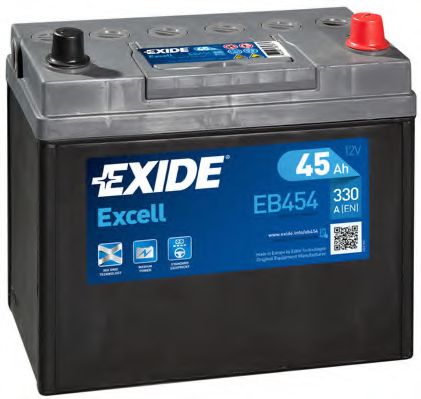 Аккумулятор   45Ah-12v Exide EXCELL(234х127х220),R,EN330 Азия  арт. EB454 фото1