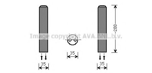 Осушитель кондиционера Mazda 6 02>07 1.8-2,3i 16V (MZD234) AVA NRF арт. MZD234 фото1