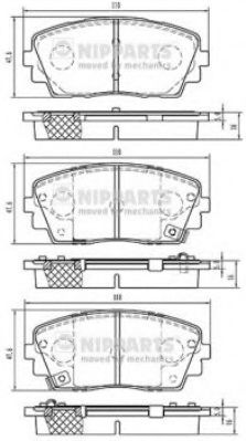 Колодки тормозные дисковые передние ROADHOUSE арт. N3600332 фото1