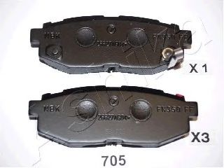 Колодки тормозные дисковые задние SUBARU (пр-во ASHIKA) NIPPARTS арт. 5107705 фото1