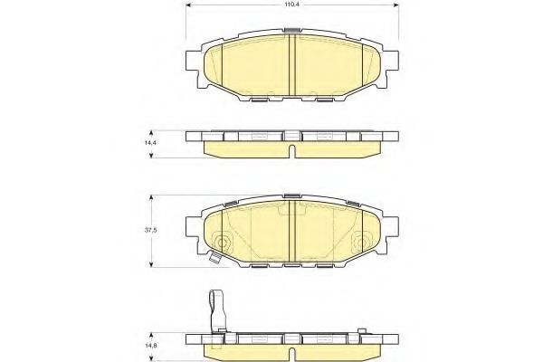 Комплект тормозных колодок SUBARU арт. 6133739 фото1
