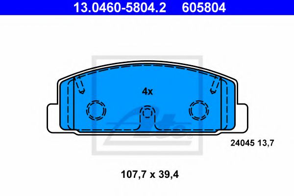 Колодки дискового тормоза DELPHI арт. 13046058042 фото1