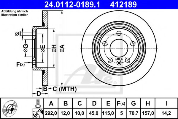 Тормозной диск TEXTAR арт. 24011201891 фото1