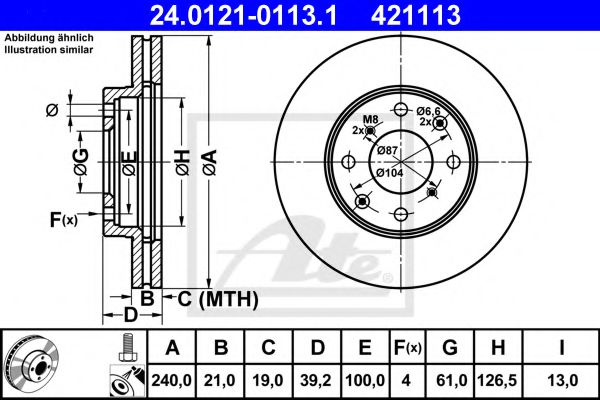 Тормозной диск OPTIMAL арт. 24012101131 фото1