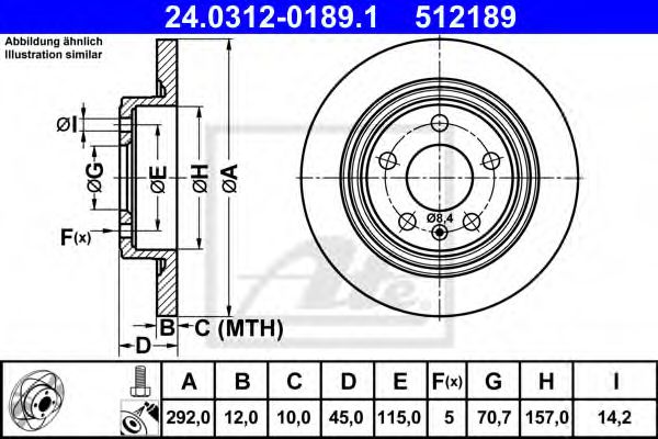 Тормозной диск TEXTAR арт. 24031201891 фото1