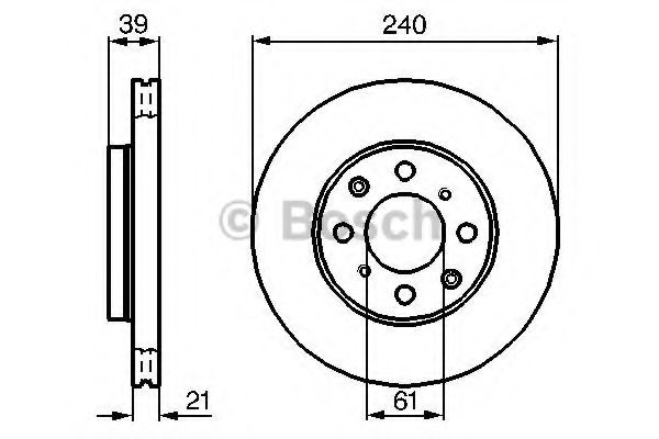 Тормозной диск Bosch FERODO арт. 0986479033 фото1