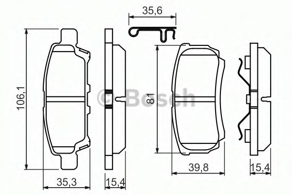 Тормозные колодки Bosch DELPHI арт. 0986494502 фото1