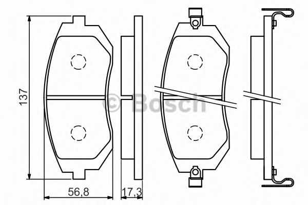 Тормозные колодки Bosch HELLAPAGID арт. 0986494558 фото1