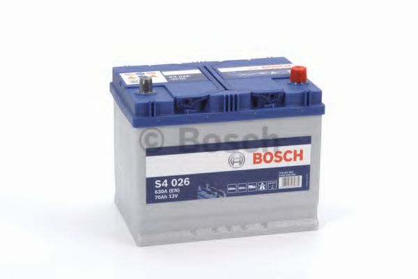 Аккумулятор   70Ah-12v BOSCH (S4026) (261x175x220),R,EN630(Азия) FORD арт. 0092S40260 фото1