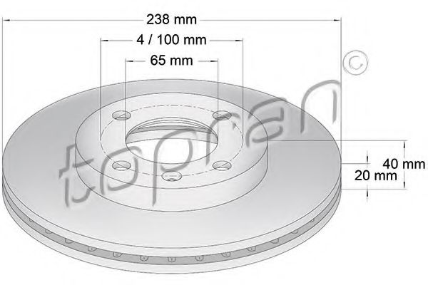 Гальмівний диск OPTIMAL арт. 103407 фото1