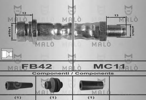 Шланг тормозной MAZDA арт. 80216 фото1