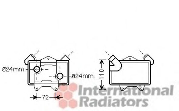Радиатор масляный MB W202 25TD 95-00 (пр-во Van Wezel) NISSENS арт. 30003477 фото1