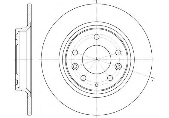 Гальмівний диск  задній Mazda 6  02- (280x10) REMSA арт. D688100 фото1