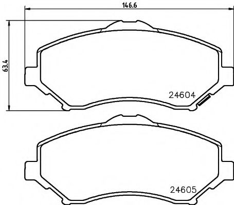 Комплект тормозных колодок, дисковый тормоз STARLINE арт. 2460401 фото1