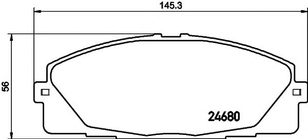 Комплект тормозных колодок, дисковый тормоз MINTEX арт. 2468001 фото1