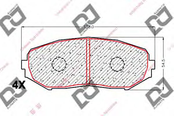Гальмівні колодки, дискове гальмо (набір) PROTECHNIC арт. BP1861 фото1