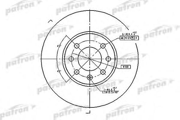Тормозной диск FENOX арт. PBD1609 фото1