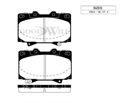 Комплект тормозных колодок FERODO арт. 1004F фото1