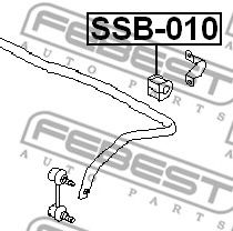 Втулка стабилизатора зад. подвески SUBARU LEGACY B13 03-09 (D18)* фото1