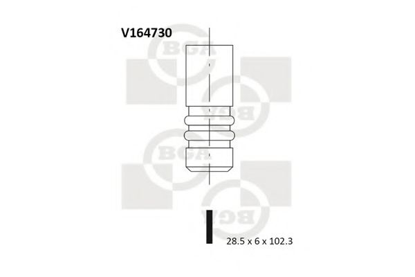 Клапан двигуна AE арт. V164730 фото1