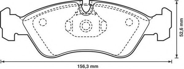 Комплект тормозных колодок, дисковый тормоз фото1