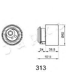 Ролик ремня ГРМ Mazda 323 f v 1.8 (94-98), Mx-6 2.0 (92-97), 626 IV 1.8, 2.0 (91-98) (45313) JAPKO фото1