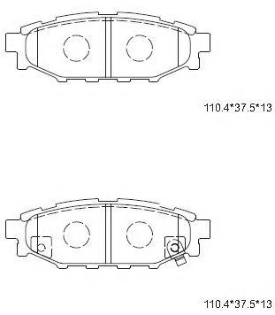 Комплект тормозных колодок TEXTAR арт. KD3722 фото1