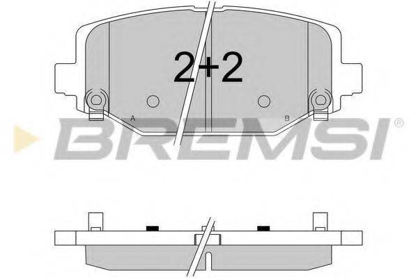 Гальмівні колодки зад. Fiat Freemont 11-/Dodge Caravan 08- (130.1x55.2x17.1) фото1