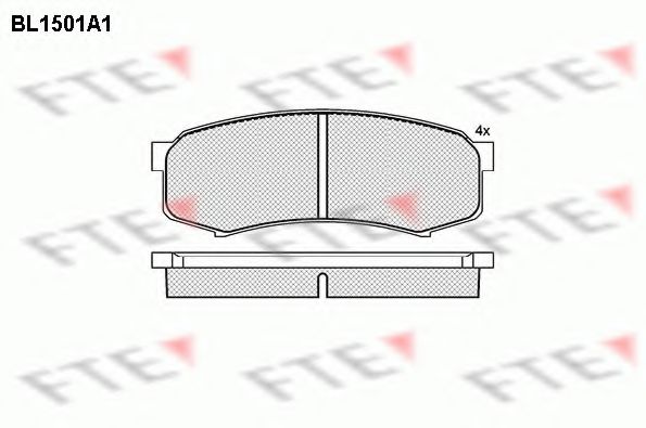 Колодки дискового тормоза TEXTAR арт. BL1501A1 фото1