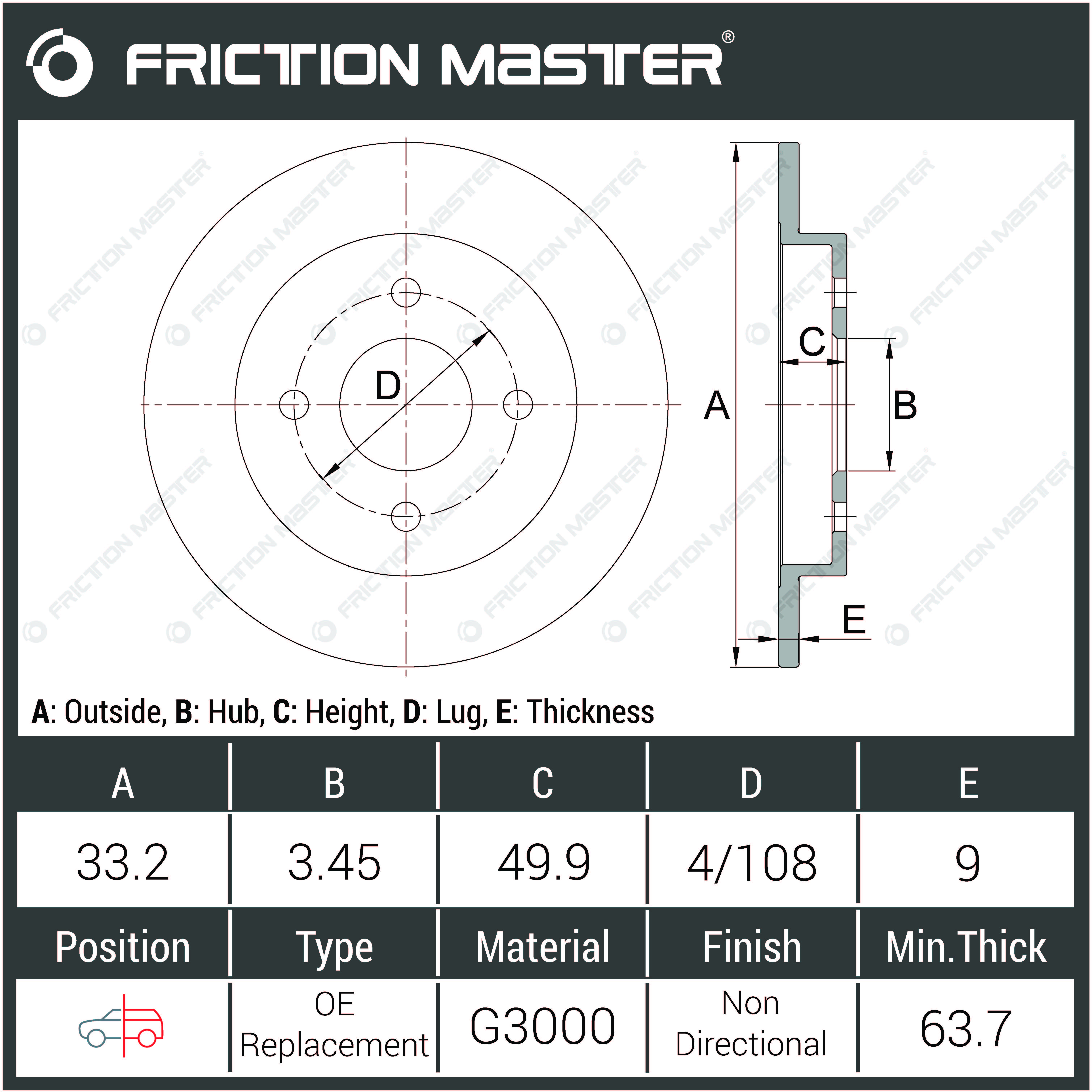 Гальмівні диски Friction Master  арт. R0329 фото1