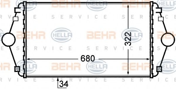 Интеркуллер Citroen Evasion 1.9, 2.0 95-02;Fiat Scudo 1.9,2.0 96-06 фото1