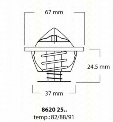 Термостат системы охлаждения SWAG арт. 86202591 фото1