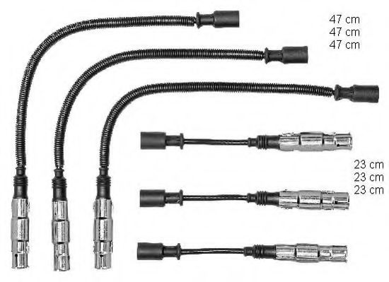 Високовольтні кабелі, комплект HÜCO арт. ZEF1479 фото1
