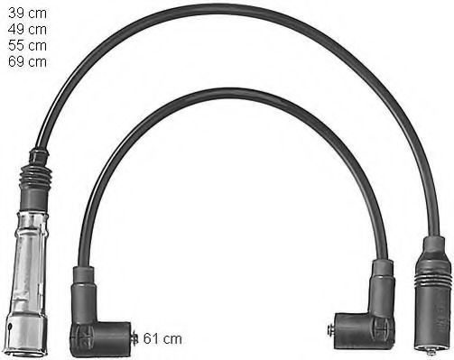 Комплект кабелів високовольтних MAGNETIMARELLI арт. ZEF561 фото1