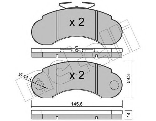 Комплект тормозных колодок, дисковый тормоз REMSA арт. 2200550 фото1