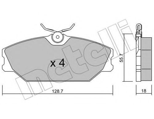 Комплект тормозных колодок, дисковый тормоз RENAULT арт. 2201422 фото1
