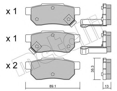 Комплект тормозных колодок, дисковый тормоз MINTEX арт. 2201701 фото1