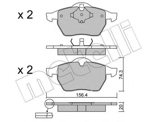 Комплект тормозных колодок DELPHI арт. 2201812 фото1