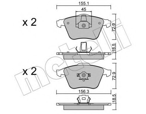 Комплект тормозных колодок, дисковый тормоз TEXTAR арт. 2205493 фото1