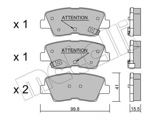Комплект тормозных колодок, дисковый тормоз DELPHI арт. 2208861 фото1