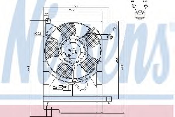 Вентилятор, охлаждение двигателя  арт. 85062 фото1