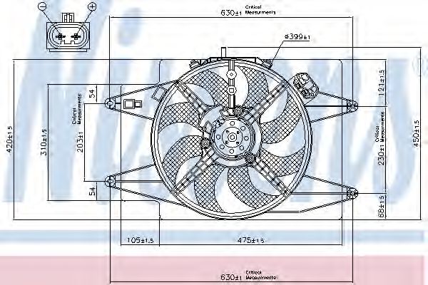 Вентилятор, охлаждение двигателя  арт. 85105 фото1