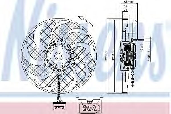 Вентилятор, охлаждение двигателя TYC арт. 85541 фото1