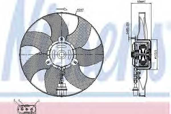 Вентилятор охолодження двигуна TYC арт. 85543 фото1